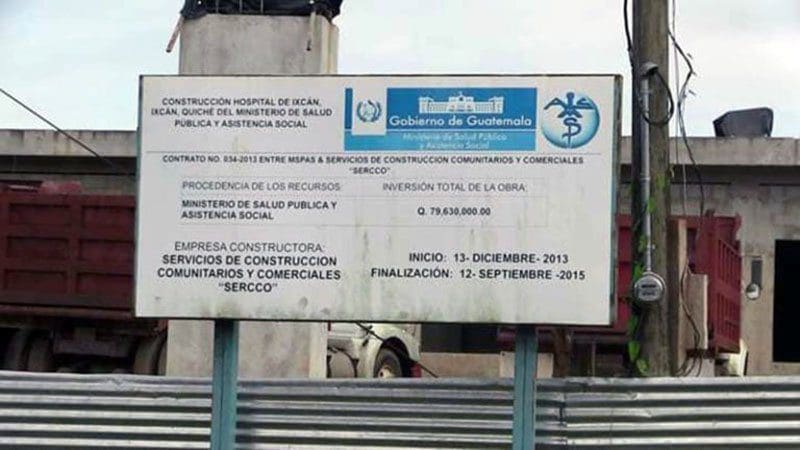 Los trabajos de construcción del Hospital Nacional de Ixcán están suspendidos.