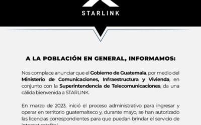 Starlink nuevo proveedor de internet satelital en Guatemala