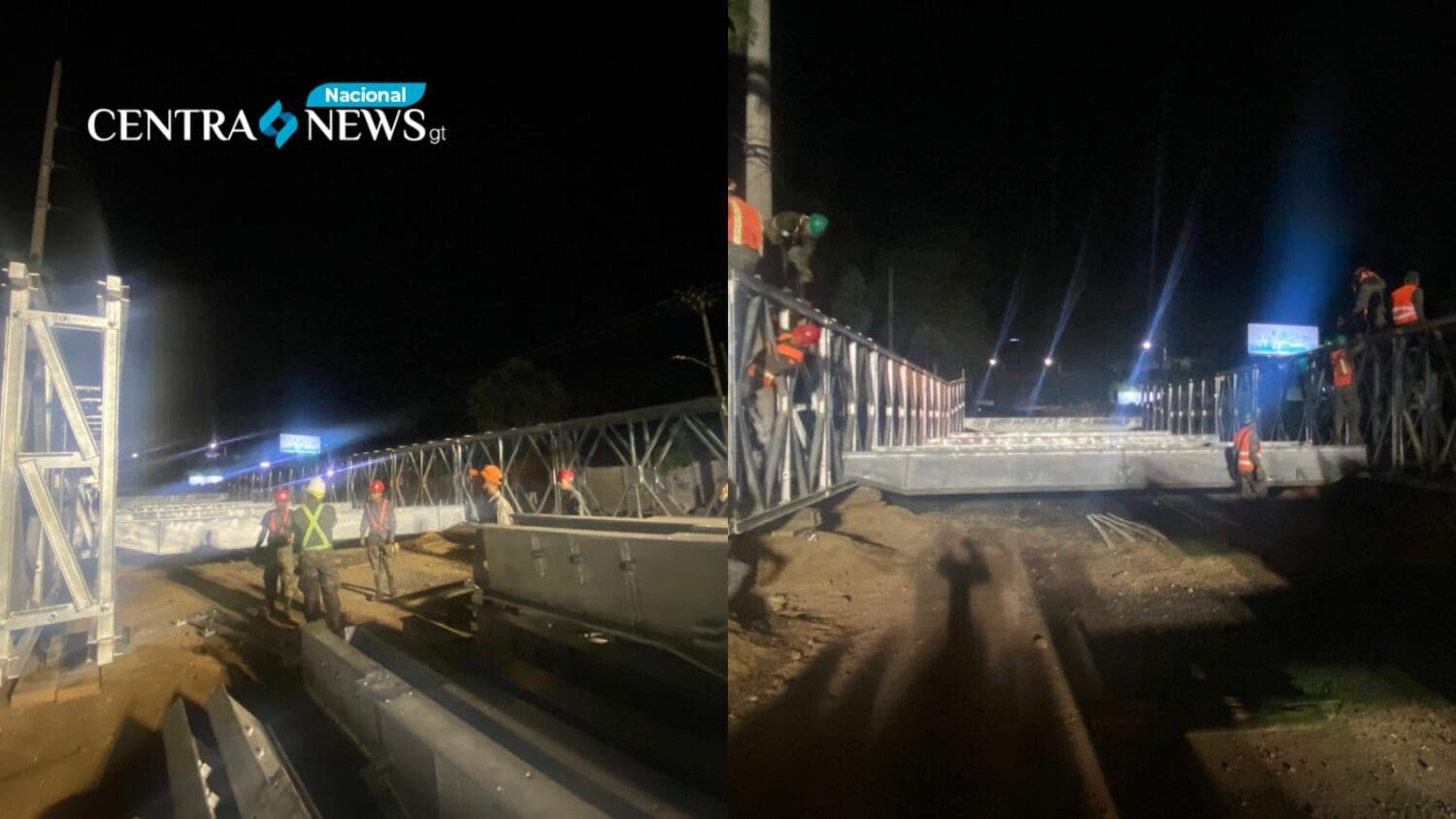 Avances significativos en la construcción del puente temporal en la ruta hacia el Pacífico