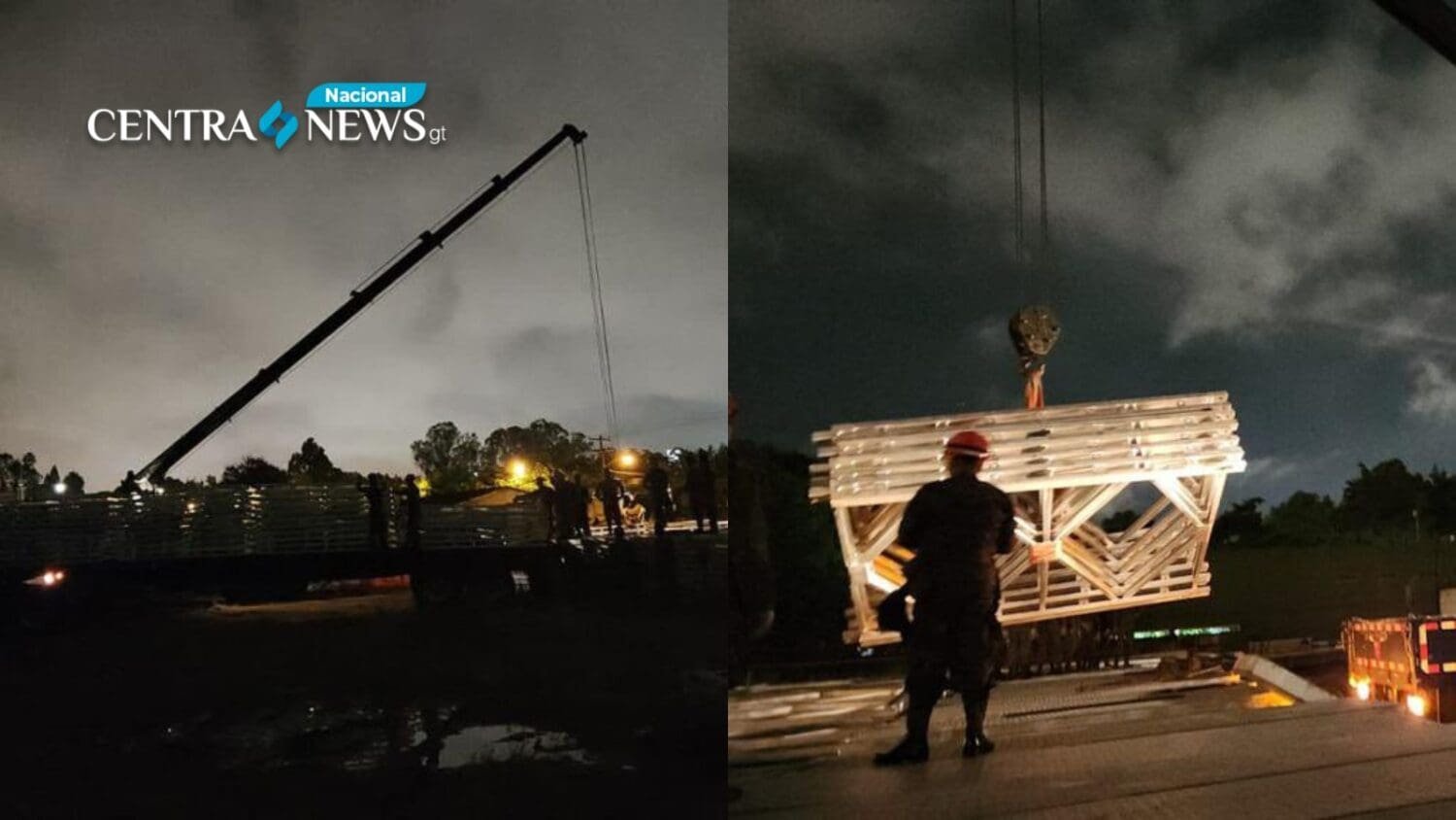 Ingenieros inician traslado de puente modular hacia ruta al Pacífico