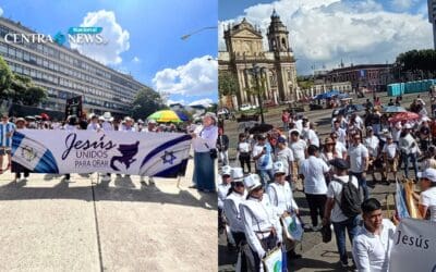 Cristianos guatemaltecos marcharon por la fe en un movimiento llamado #MarchaParaJesús