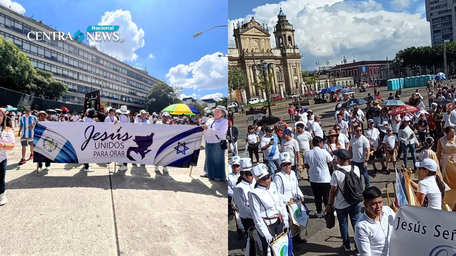 Cristianos guatemaltecos marcharon por la fe en un movimiento llamado #MarchaParaJesús