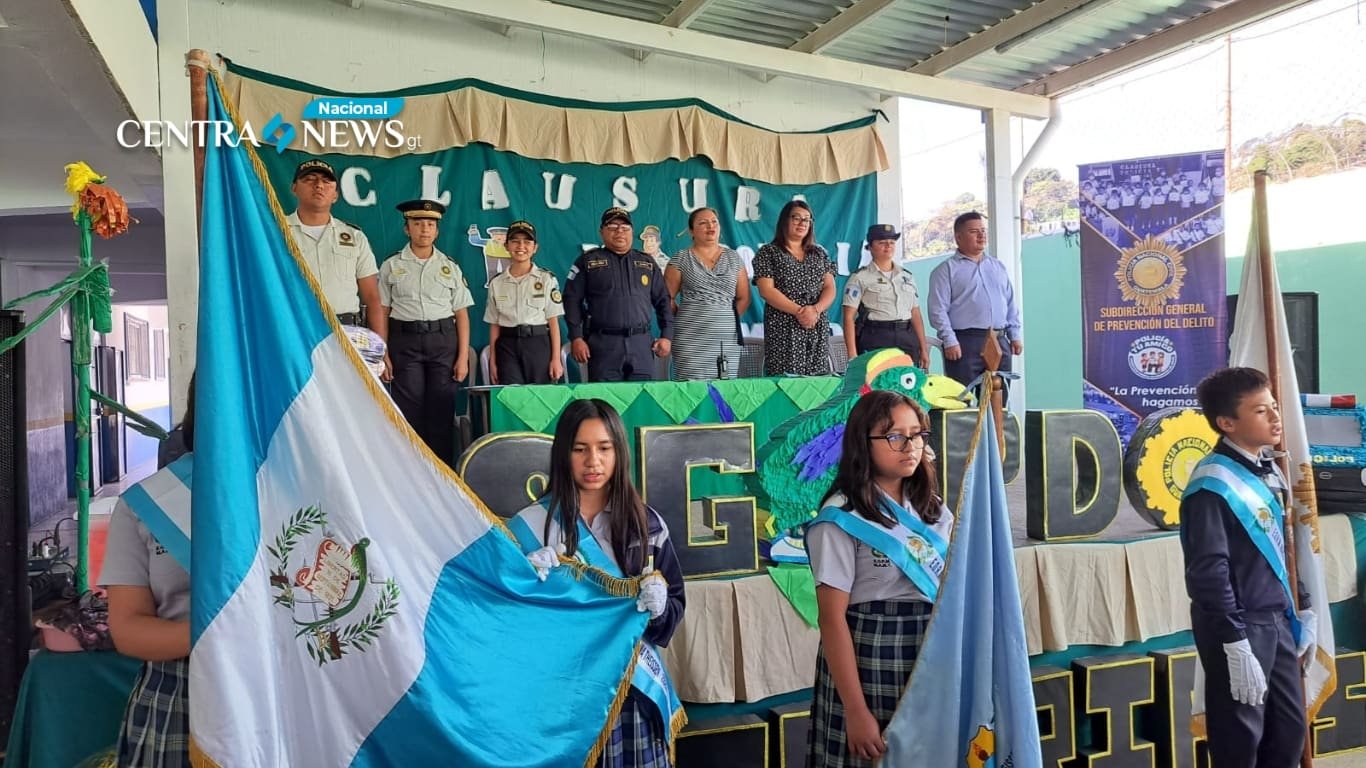 La PNC realiza clausura de programas Great y Policía Tu Amigo en Villa Nueva