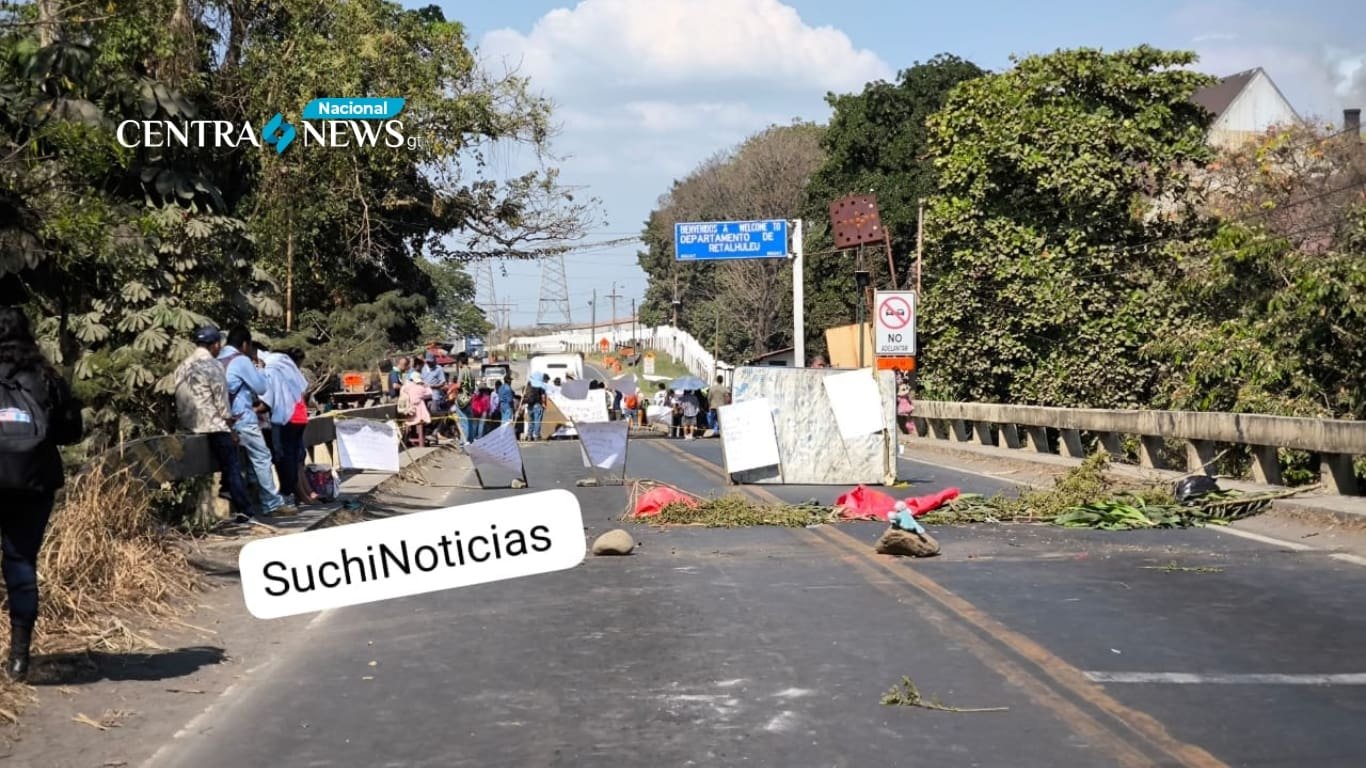 San Andrés Villa Seca Pobladores bloquean carretera