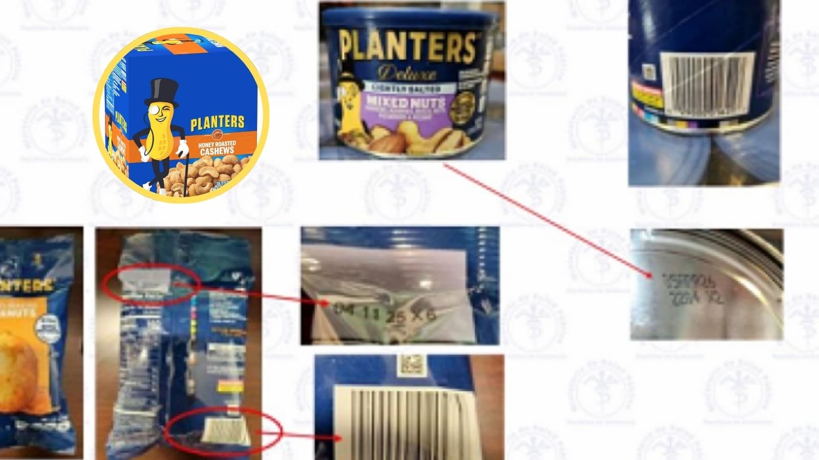 Advierten sobre riesgo de infecciones alimentarias por bacteria en productos de marca PLANTERS