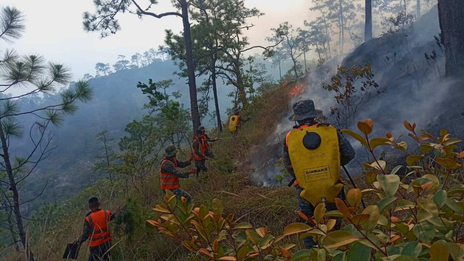 Ejército intensifica lucha contra incendios forestales en Guatemala