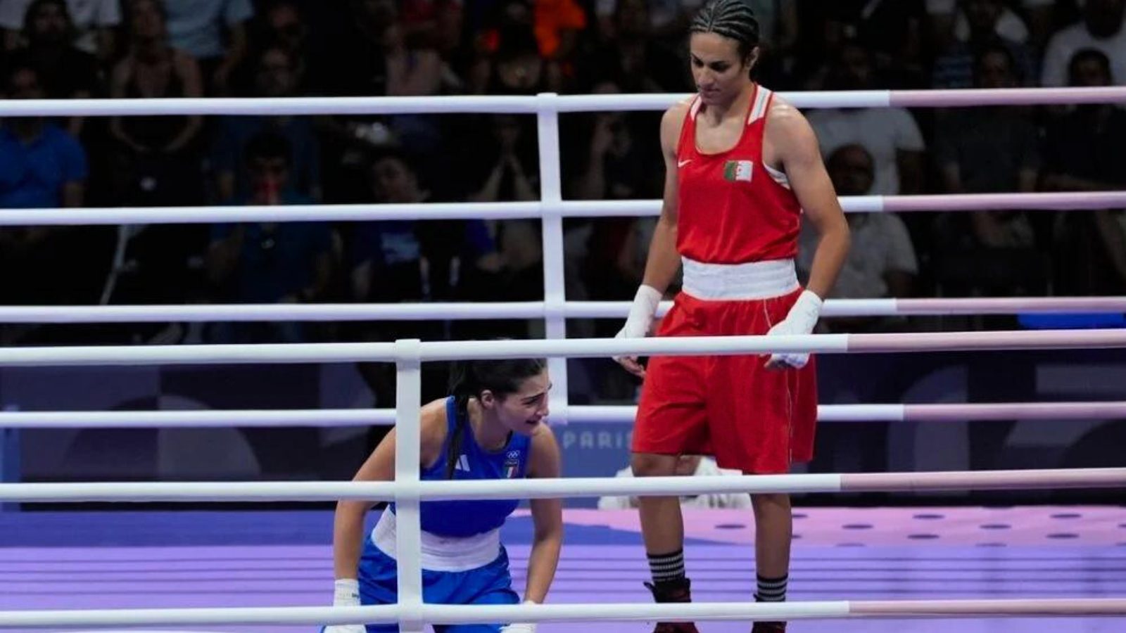 Boxeadora italiana ABANDONA COMBATE a los 46 SEGUNDOS tras recibir fuertes golpes de su oponente hombre