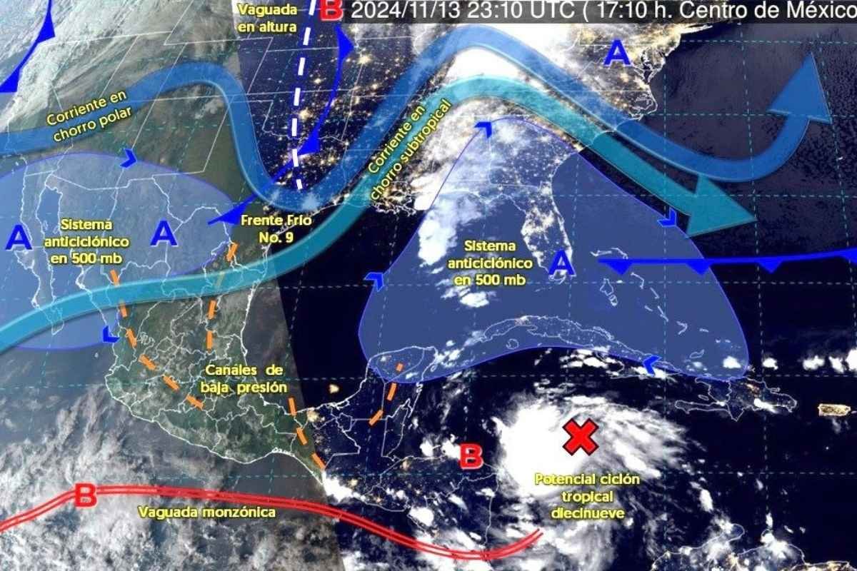 Depresión tropical diecinueve aumenta lluvias en Izabal y Caribe