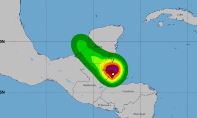 Tormenta tropical Sara llega a Belice