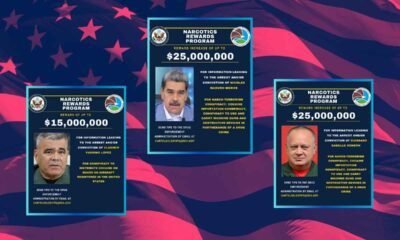 EE. UU. ofrece hasta $25M por Maduro, Cabello y Padrino por narcotráfico