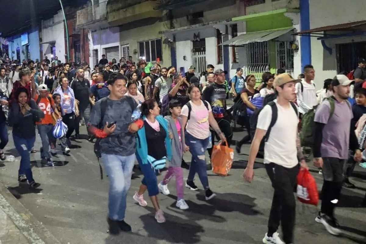 Primera caravana migrante de 2025 inicia su recorrido desde México hacia Estados Unidos