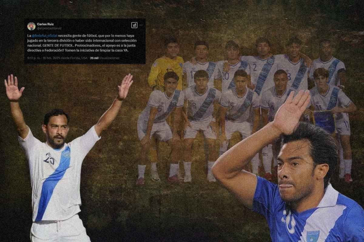 Carlos el Pescado Ruiz exige cambios en Fedefut tras fracaso de Guatemala en el Premundial Sub-17