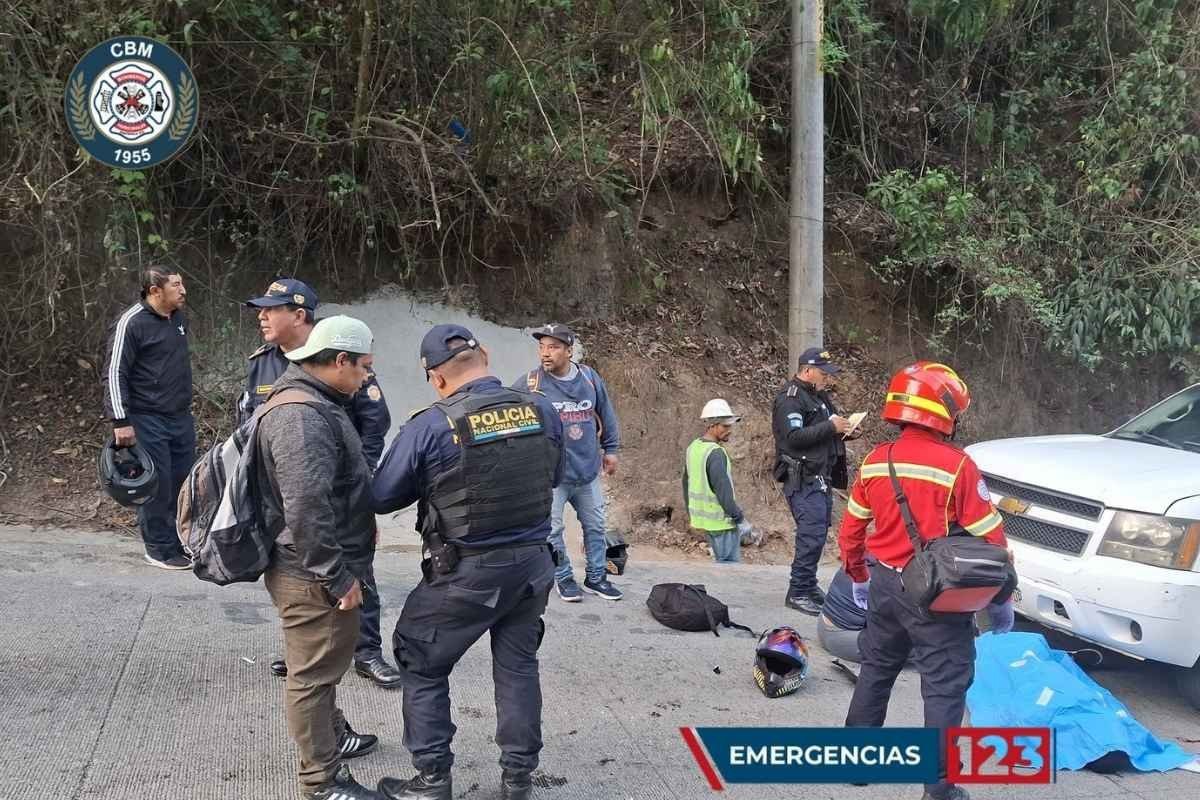 Motorista muere tras ataque armado y choque frontal en zona 16