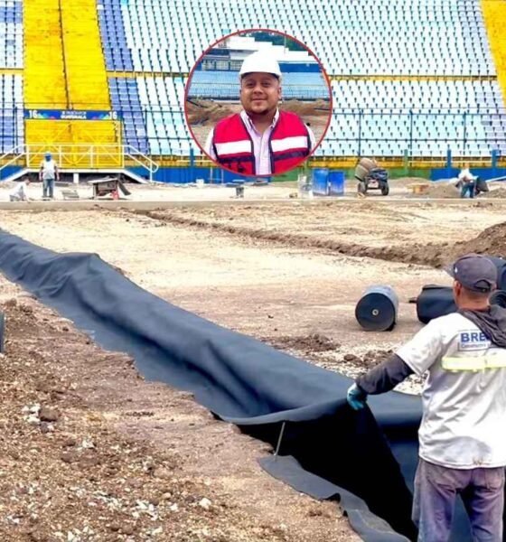 Drenaje francés avanza en el Doroteo Guamuch Flores gramilla híbrida será el siguiente paso