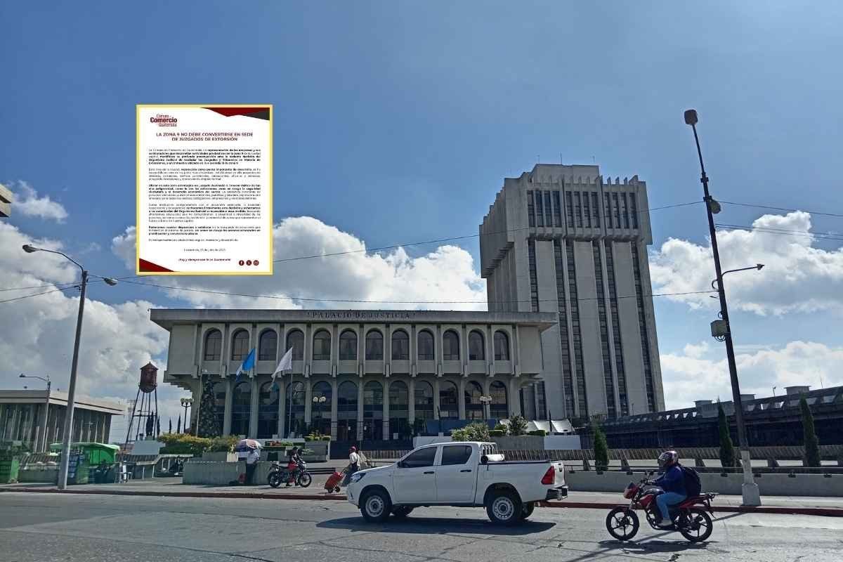 Cámara de Comercio advierte riesgos por traslado de juzgados de extorsión a zona 9