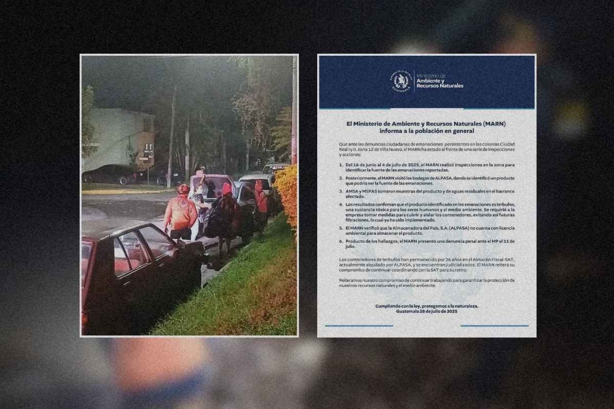 MARN identifica sustancia tóxica en Villa Nueva y presenta denuncia penal