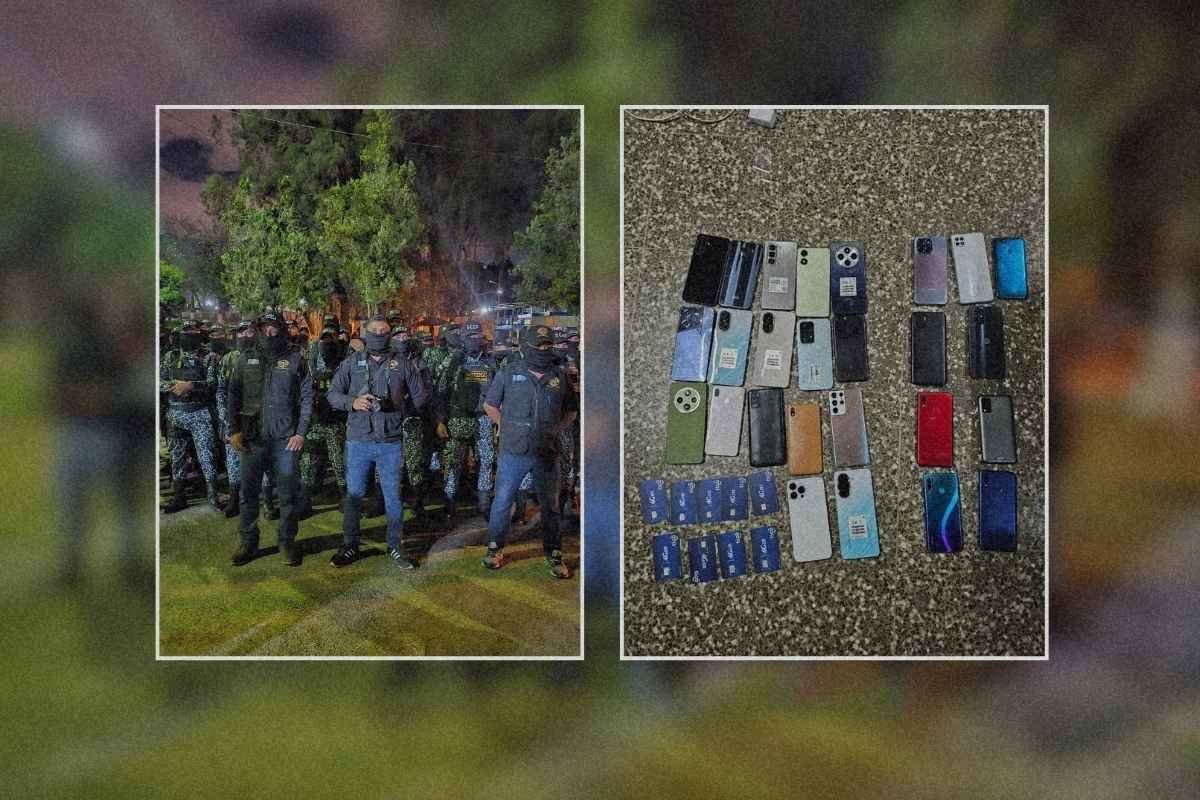 Requisa en Pavón hallan celulares y radios usados para extorsiones