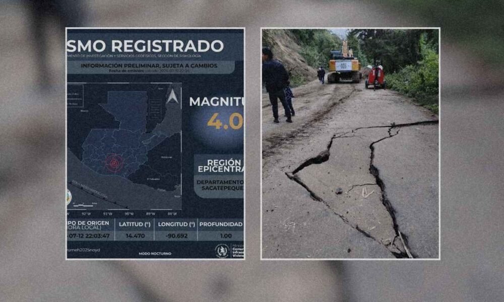 Temblor de 4.0 remece Sacatepéquez en medio de emergencia sísmica nacional