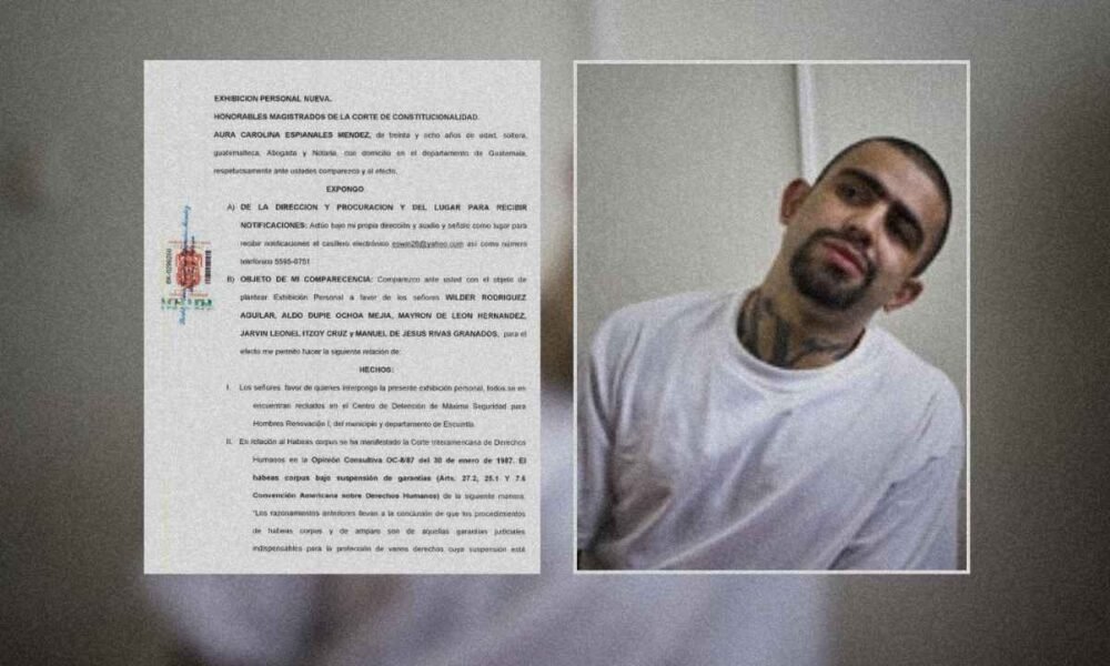 Exhibición personal a favor de cinco reclusos del Barrio 18
