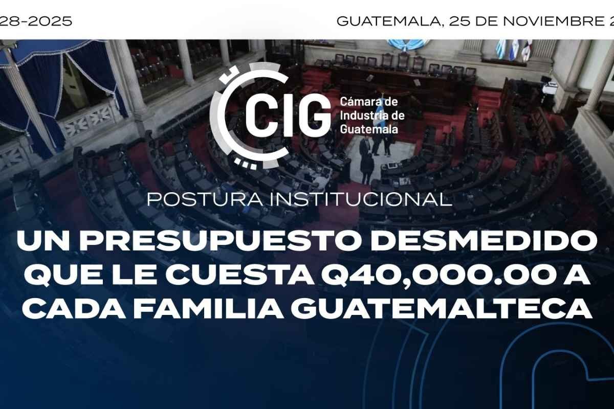 Cámara de Industria rechaza Presupuesto 2026