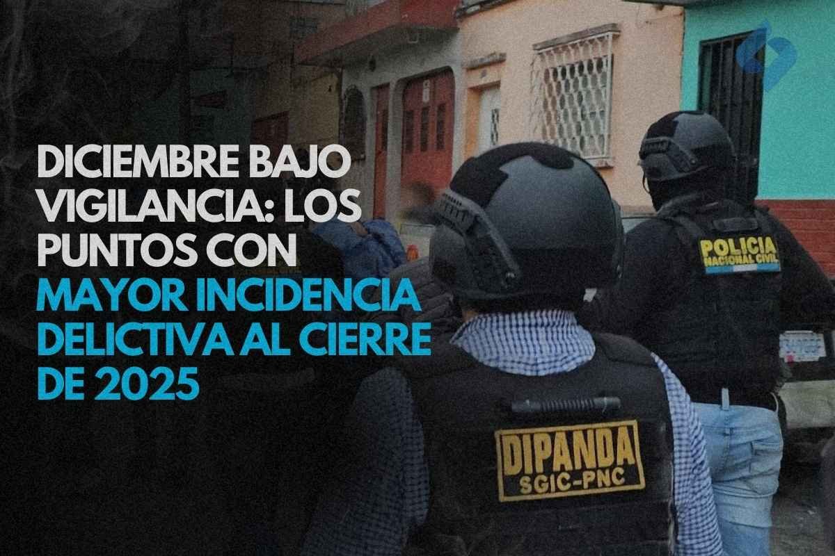 Diciembre bajo vigilancia los puntos con mayor incidencia delictiva al cierre de 2025